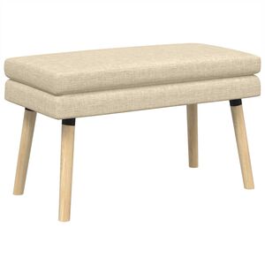 vidaXL Klupa s dvostrukim slojem Krem 80 x 40 x 47 cm Tkanina