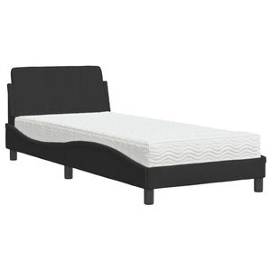 vidaXL Krevet s madracem Dover crni 80 x 200 cm bar&scaron;unasti
