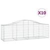 vidaXL Lučne gabionske ko&scaron;are 10 kom 200x50x60/80 cm pocinčano željezo