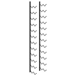 vidaXL Zidni stalak za vino za 24 boce crni željezni