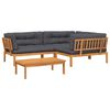 vidaXL 4-dijelni set vrtnih sofa od paleta s jastucima od drva bagrema