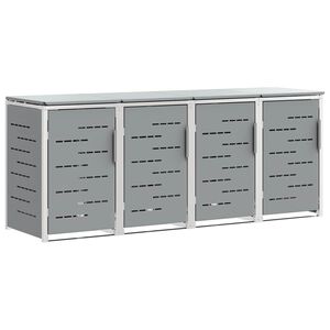 vidaXL Skladi&scaron;te za kanta za smeće Siva 276 x 77,5 x 112,5 cm