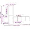 vidaXL Set TV komoda Zidne 5 pcs Staro drvo Konstruirano drvo