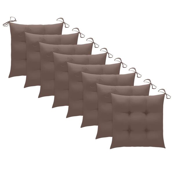 vidaXL Vrtne blagovaonske stolice s jastucima 8 kom od bagremovog drva