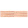 vidaXL Stolna ploča svjetlosmeđa 200x50x(2-4) cm obrađena hrastovina