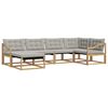 vidaXL Set vanjskih sofa 6 kom. Bijela i svjetlosiva