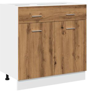 vidaXL Ormarić s donjim ladicama "Lyon" Artisan hrast 80x46x81,5 cm Konstruirano drvo