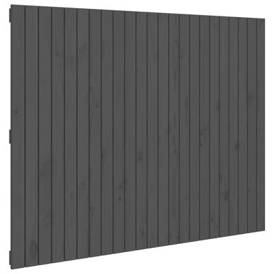 vidaXL Zidno uzglavlje sivo 146,5x3x110 cm od masivne borovine