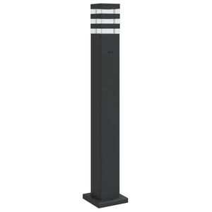 vidaXL Vanjska podna svjetiljka s utičnicom crna 80 cm aluminijska