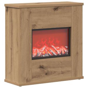 vidaXL Električni kamin Hrast artisan 47 x 18 x 48 cm
