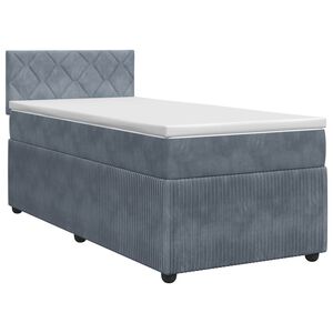 vidaXL Boxspring krevet s madracem Tamnosiva 80 x 200 cm Bar&scaron;un
