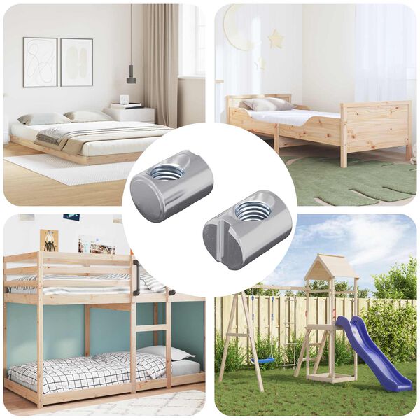 vidaXL Barrel matica 2 pcs Srebrno M6 x 13 mm Željezo