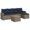 vidaXL 6-dijelni set vrtnih sofa od poliratana s jastucima sivi