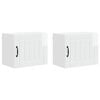 vidaXL Kuhinjski ormarić 2 pcs Visoki sjaj bijela 50 x 31 x 40 cm