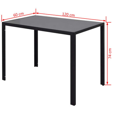 vidaXL 7-dijelni blagovaonski set sa stolom crno-bijeli
