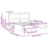 vidaXL Krevetna konstrukcija s ladicama s uzglavljem Konstruirano drvo