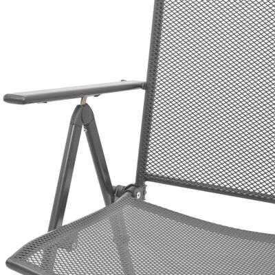 vidaXL 5-dijelni vrtni blagovaonski set sa sklopivim stolicama čelik