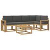 vidaXL Set vanjskih sofa 6 pcs Bijela i antracit Čvrsto drvo akacije