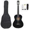 vidaXL 8-dijelni set klasične gitare za početnike crni 1/2 34"