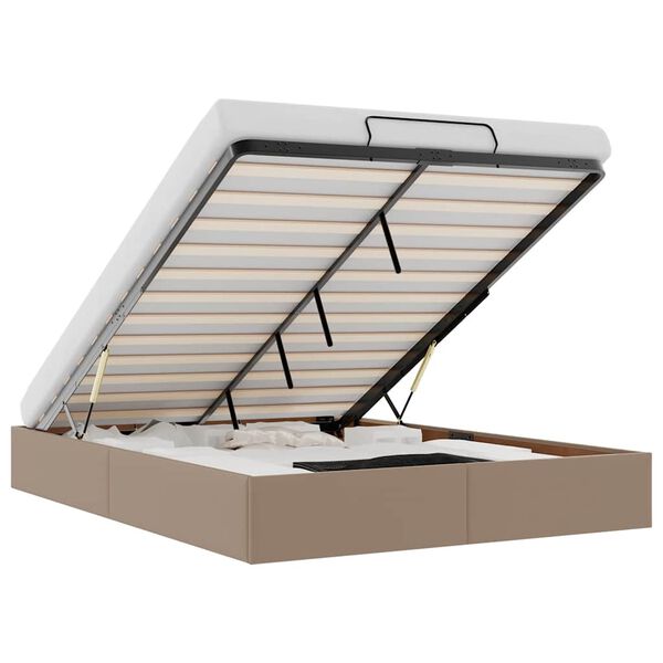 vidaXL Okvir kreveta bez madraca cappuccina 140x190 cm od umjetne kože