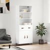 vidaXL Visoka komoda bijela 69,5x34x180 cm konstruirano drvo