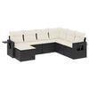 vidaXL 7-dijelni set vrtnih sofa od poliratana s jastucima crni
