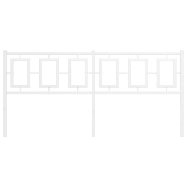 vidaXL Metalno uzglavlje bijelo 180 cm