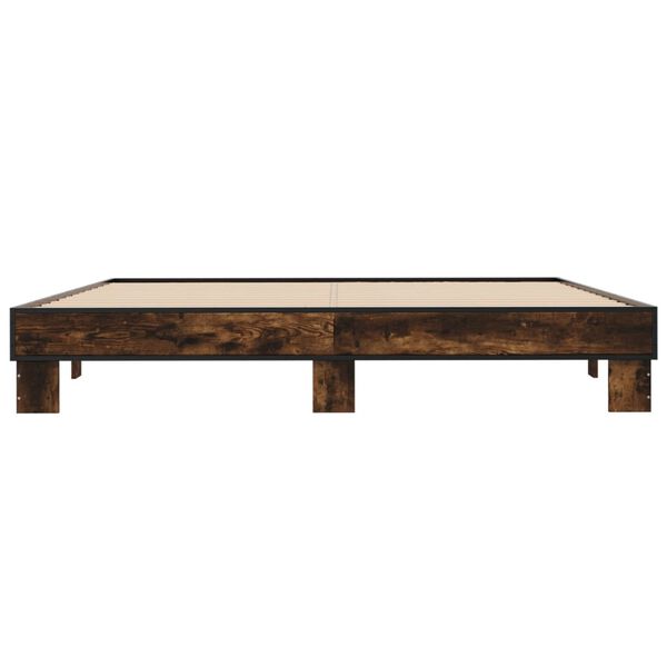 vidaXL Okvir kreveta boja hrasta 180x20 cm konstruirano drvo i metal