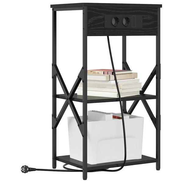 vidaXL Noćni ormar Crni hrast 41 x 31 x 76 cm Konstruirano drvo