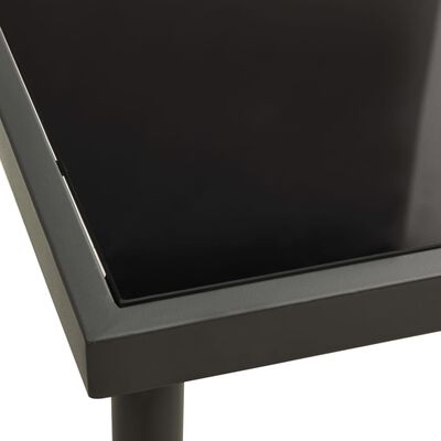 vidaXL Vrtni blagovaonski stol antracit 80 x 80 x 72 cm staklo i čelik