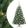 vidaXL Umjetno božićno drvce s nogom Zelena 120 cm PVC i metal