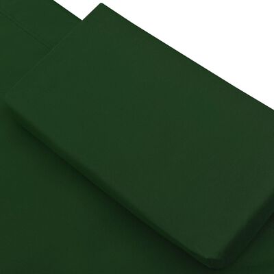 vidaXL Vrtni ležaj s nadstrešnicom i jastucima zeleni