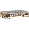 vidaXL Set vanjskih sofa 10 kom. Prirodna i svjetlosiva