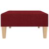 vidaXL Dvosjed na razvlačenje od tkanine s tabureom crvena boja vina