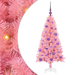 vidaXL Božićno drvce Ružičasta 120 cm PVC