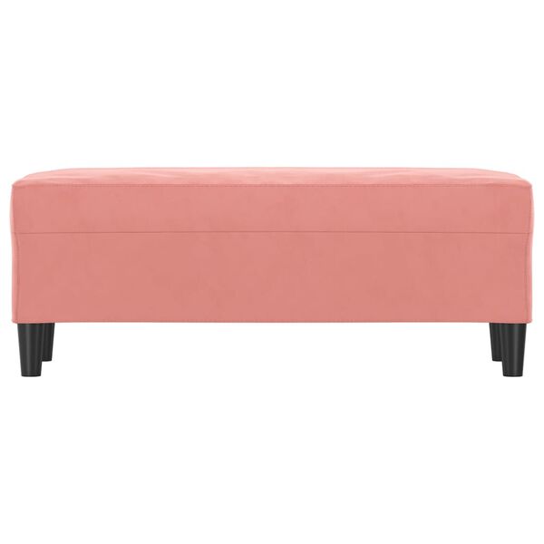 vidaXL Klupa ružičasti 100 x 35 x 41 cm baršunasta