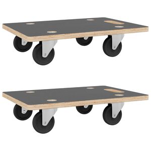 vidaXL Transportna kolica 2 kom pravokutna 80 x 55 x 11,5 cm 250 kg