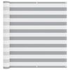 vidaXL Balcony ekran Svijetlo siva i bijela. 120 x 600 cm