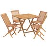 vidaXL 5-dijelni sklopivi vrtni bistro set Prirodna