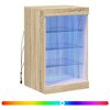 vidaXL Komoda s LED svjetlima boja hrasta sonome 41x37x67 cm