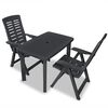 vidaXL 3-dijelni bistro set od plastike antracit