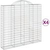 vidaXL Lučne gabionske ko&scaron;are 4 kom 200x50x180/200cm pocinčano željezo