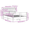 vidaXL Krevet s regalom za knjige bez madraca 140 x 190 cm od borovine