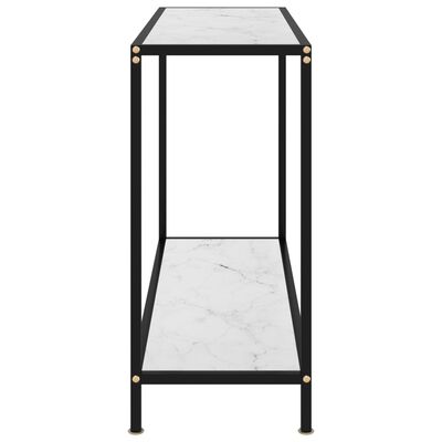 vidaXL Konzolni stol bijeli 100 x 35 x 75 cm od kaljenog stakla