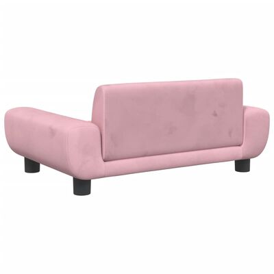 vidaXL Krevet za pse ružičasti 70 x 45 x 33 cm baršunasti