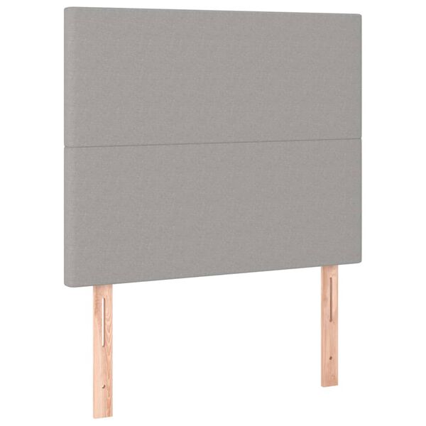 vidaXL Uzglavlje svijetlosivo 100x5x118/128 cm tkanina