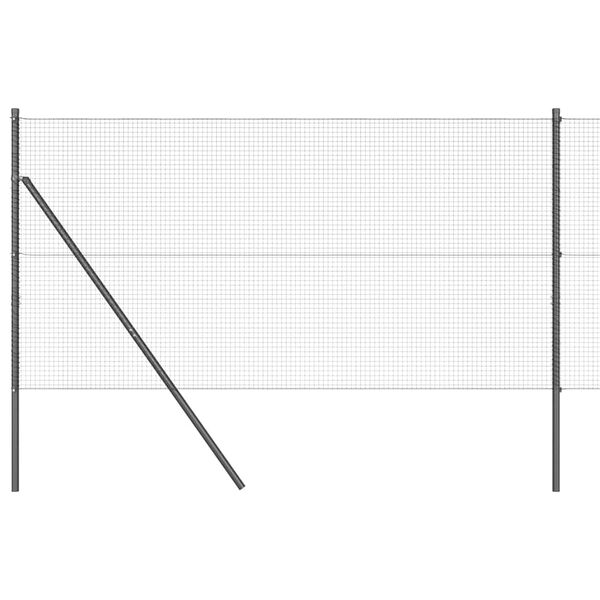 vidaXL Stup za ogradu Siva 50 x 1 m (19 x 19 mm mreža) Čelik i PVC