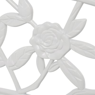 vidaXL Vrtna klupa 100 cm od lijevanog aluminija bijela