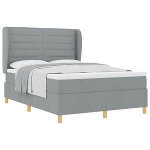 vidaXL Krevet s opruga kutije Svijetlo siva 200 x 160 cm tkanina