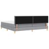 vidaXL Boxspring krevet s madracem Svjetlosiva 200 x 200 cm tkanina
